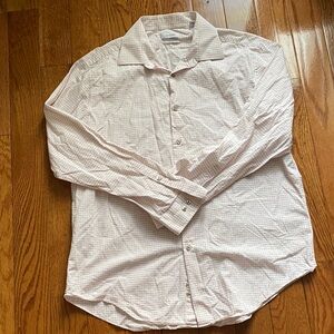 Calvin Klein Light Pink Checkered Dress Shirt